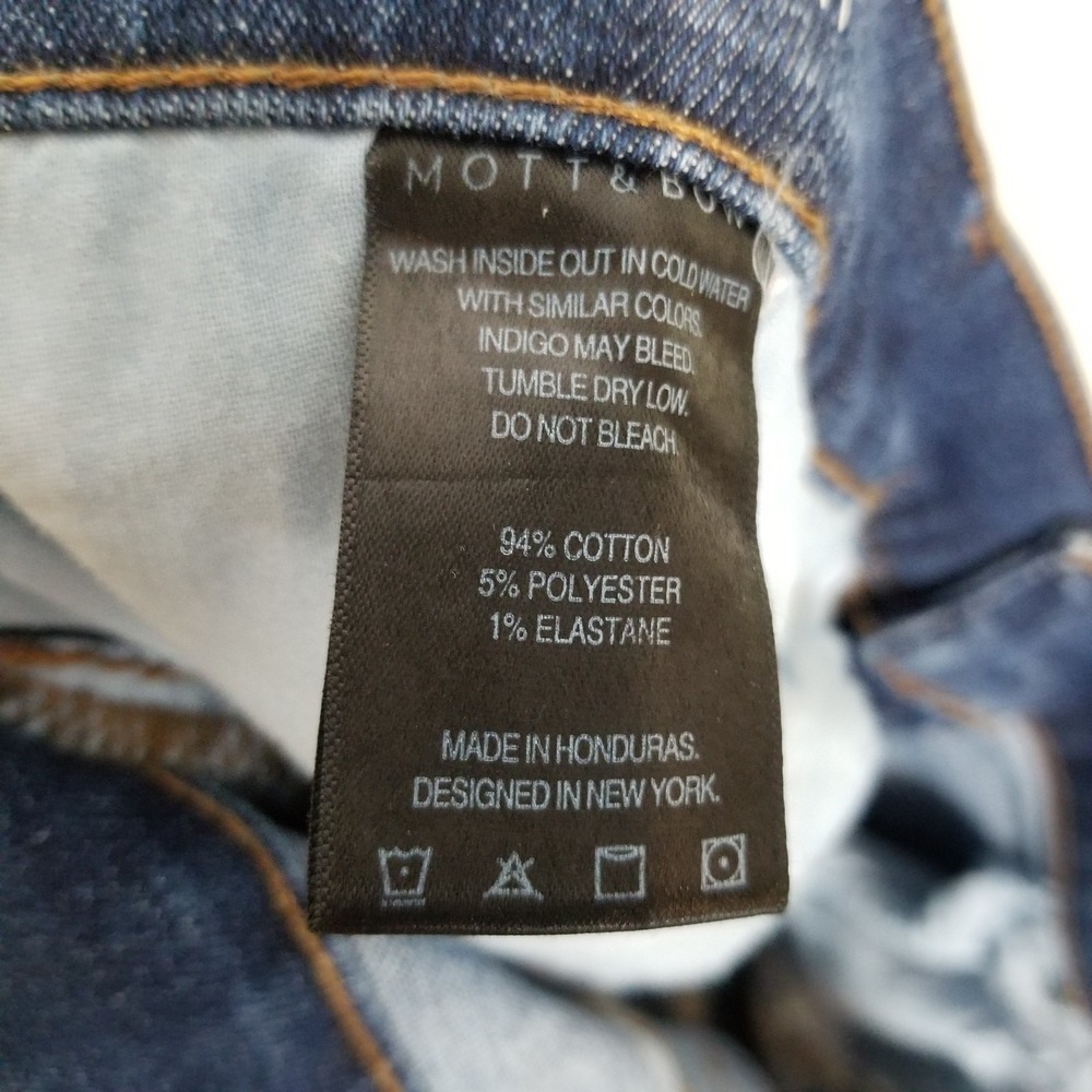 Mott & Bow Men Straight Jeans Sz 40 x 32 Blue Denim Classic Stretchy City Work - Picture 8 of 8